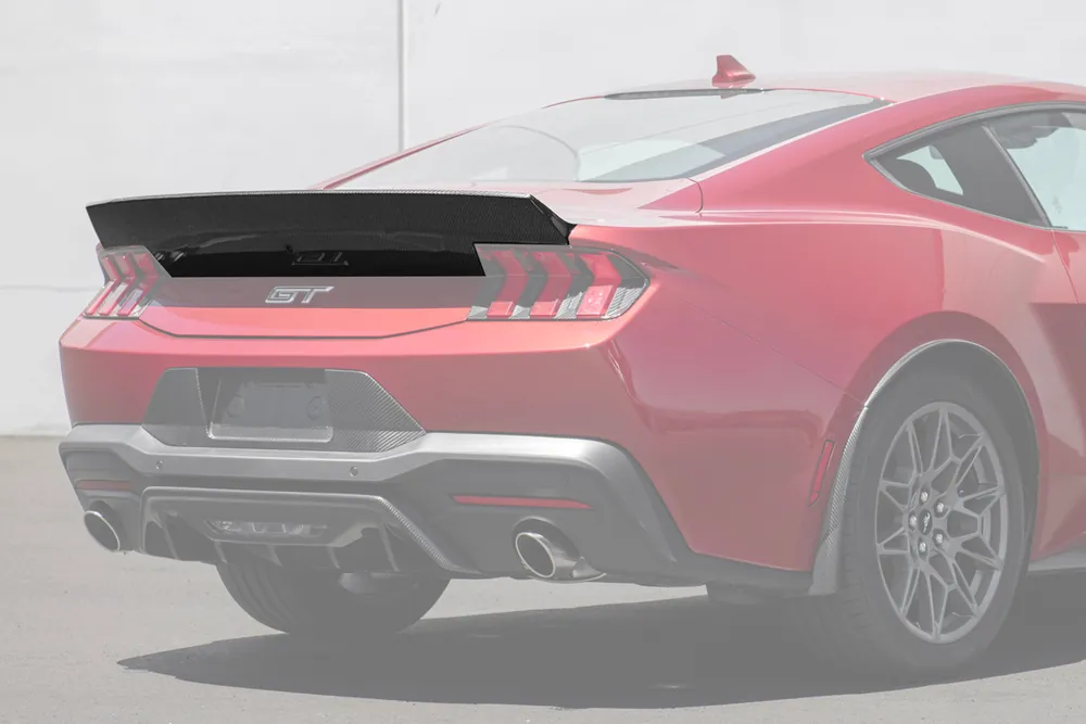 Brand New S650 Mustang Rear Ducktail Integrated Spoiler Module, Carbon Fiber :: 2024-2026 Ford Mustang