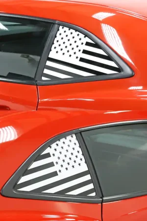 Phastek Straight American Flag Quarter Window Decal, Various Colors :: 2010-2015 Camaro Buy Today