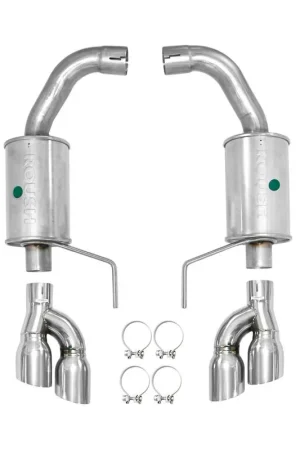 New Release Roush Axle-Back Exhaust w/ Quad Polished Tips :: 2018-2026 Ford Mustang GT w/ Non-Active Exhaust