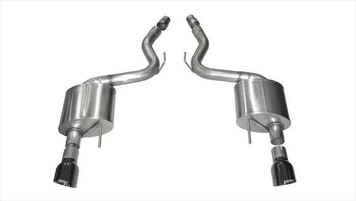 Secure Checkout Corsa 3" Sport Axle-Back Exhaust w/ 4.5" Dual Black PVD Tips :: 2015-2017 Ford Mustang GT