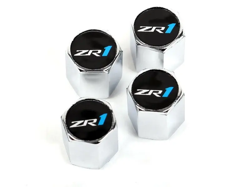 Elite Chrome "ZR1" Valve Stem Caps :: 2019 Corvette ZR1 Bulk Order