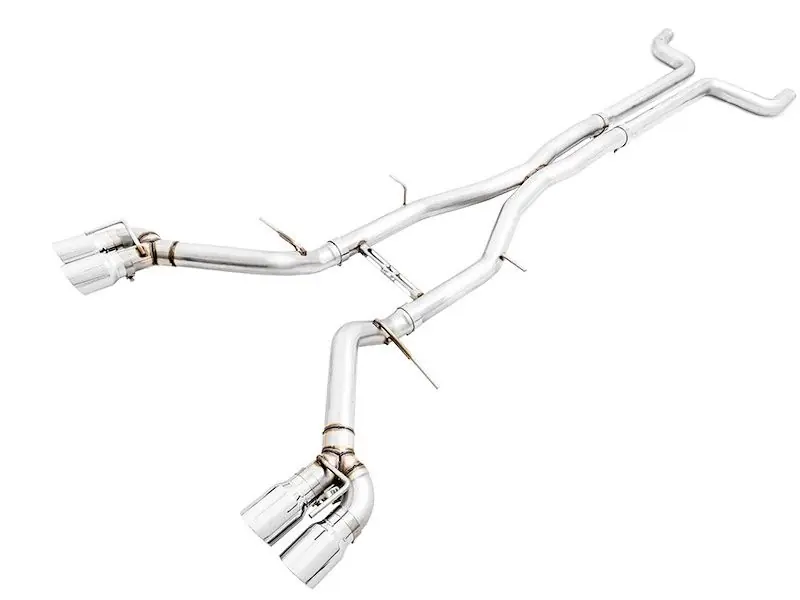 AWE Track Edition 3" Cat-Back Exhaust System w/ 4.5" Quad Chrome Silver Tips, Non-Resonated :: 2016-2024 Camaro SS & ZL1 Mega Sale