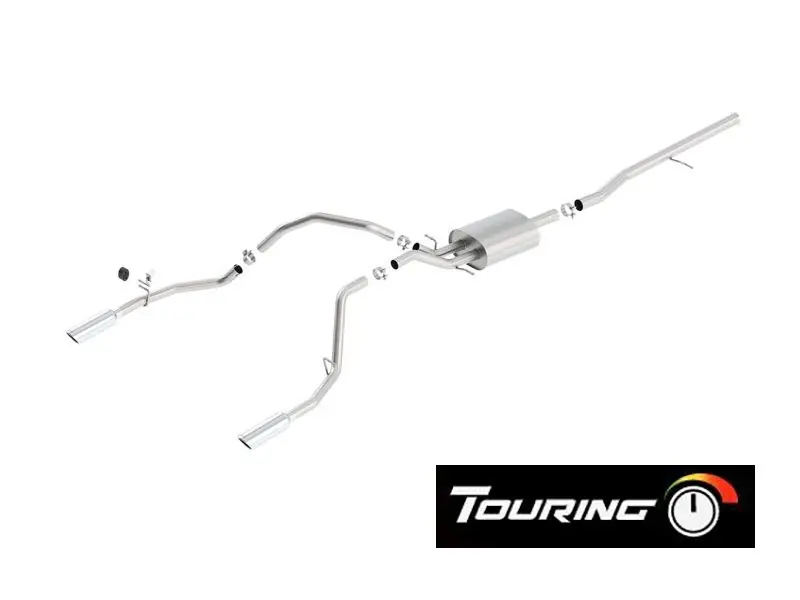 Holiday Sale Borla 2.75" Touring Cat-Back Single Exhaust w/ Dual Rear Exit, 4" Polished Tips :: 2014-2018 Silverado & GMC Sierra 1500 5.3L Extended Cab Standard Bed, Crew Cab Short Bed