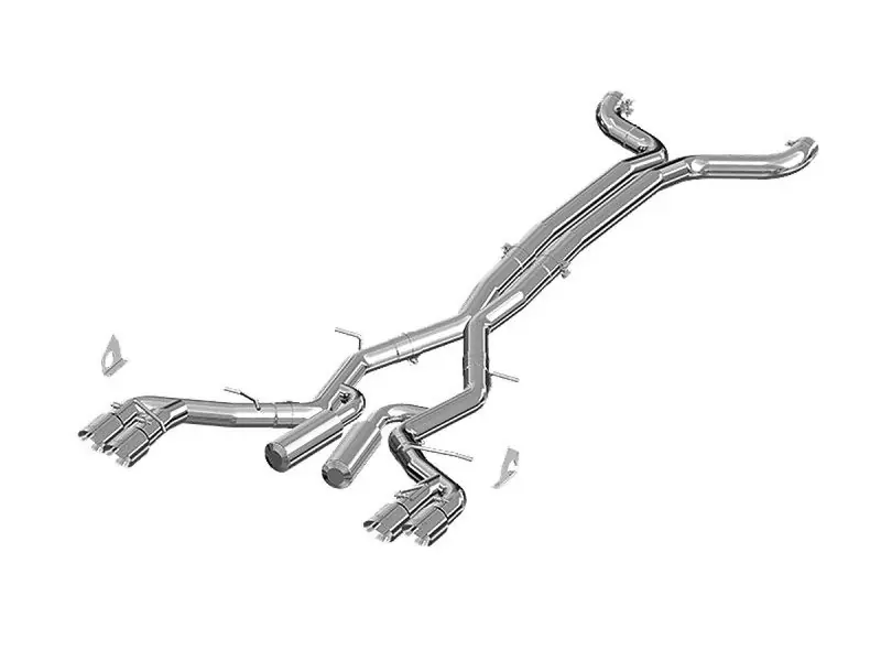 MBRP Armor Lite 3" Dual Cat-Back Exhaust System w/ 4" Quad Tips, Aluminized Steel :: 2016-2024 Camaro SS Manual Coupe, ZL1 Coupe Big Sale