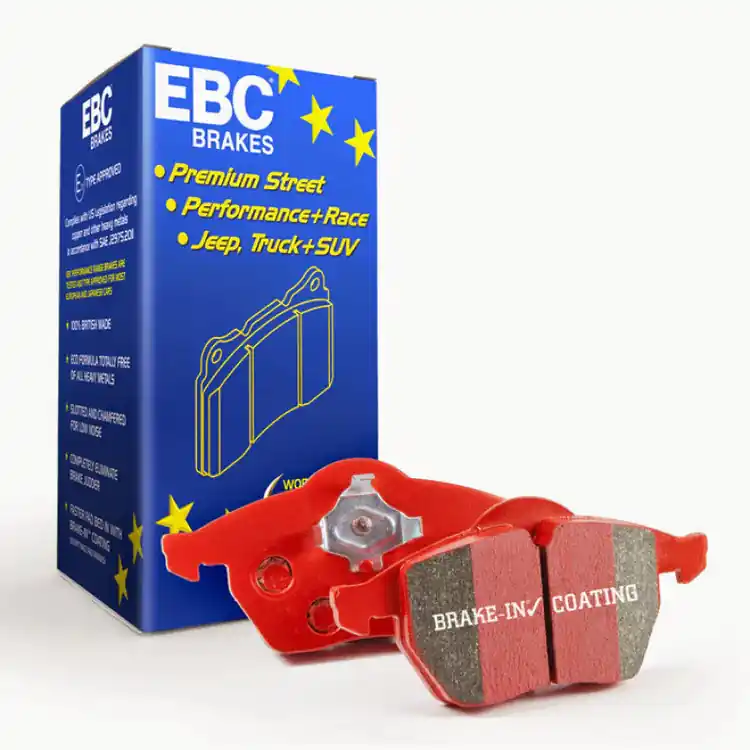 EBC Redstuff Front Brake Pads :: 2015-2023 Ford Mustang GT w/o Performance Pack, V6 & EcoBoost w/ Performance Pack Grab Now