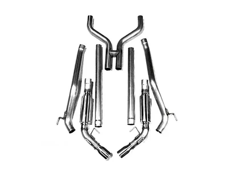 MRT 2.5" Version 1 H-Pipe Cat Back Exhaust System w/ 3.5" Dual Polished Tips :: 2010-2015 Camaro SS Automatic Today Only
