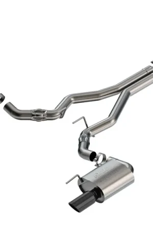 Modern Borla 3" ATAK Cat-Back Exhaust System w/ 4" Dual Black Chrome Tips :: 2024-2026 Ford Mustang GT w/ Non-Active Exhaust