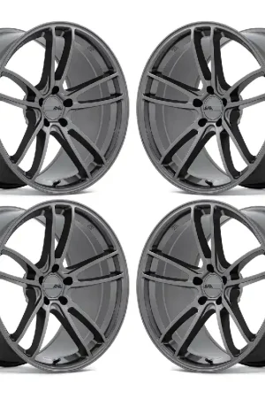 While Supplies Last American Racing Mach Five Wheel Set, Graphite, 20x10 +35/20x11 +50 :: 2015-2025 Ford Mustang