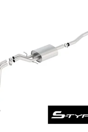 Borla 2.75" S-Type Cat-Back Single Exhaust w/ Single Side Exit, 4" Dual Polished Long Tips :: 2014-2018 Silverado & GMC Sierra 1500 5.3L Extended Cab Standard Bed, Crew Cab Short Bed Exclusive