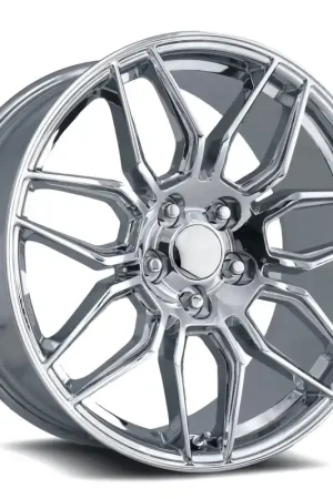 Authentic FR 401F C8 Z06 Replica Rear Wheel, Chrome, 20x10 :: 2005-2019 Corvette Stingray