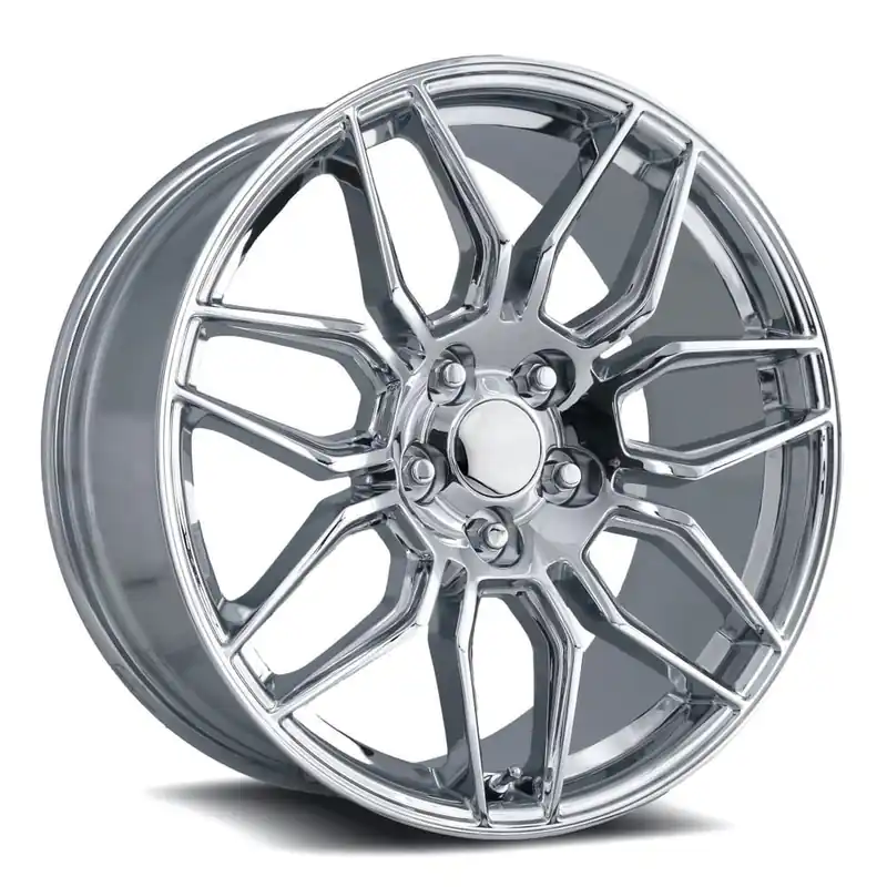 Authentic FR 401F C8 Z06 Replica Rear Wheel, Chrome, 20x10 :: 2005-2019 Corvette Stingray