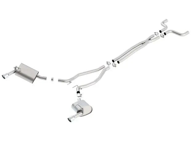 While Supplies Last Borla 2.25" S-Type Cat-Back Exhaust System w/ 3.5" Dual Polished Tips :: 2014-2015 Camaro V6