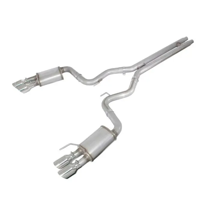 MBRP Armor Pro Street 3" Cat-Back Exhaust System w/ 4" Quad Polished Tips :: 2018-2023 Ford Mustang GT w/ Non-Active Exhaust Don’t Miss Out