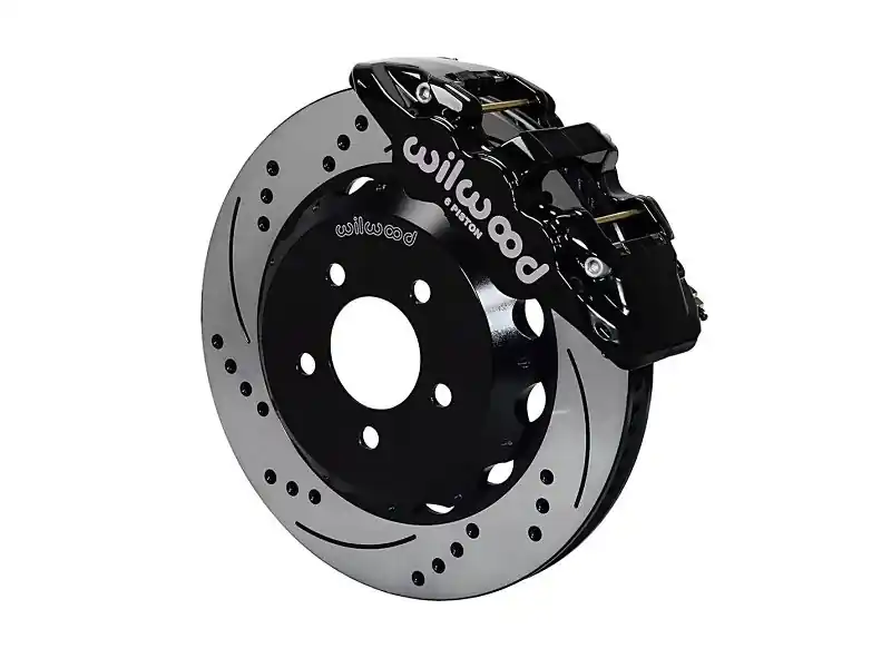 Wilwood AERO6 Front Big Brake Kit, Black 6 Piston Calipers, 14" Drilled & Slotted Rotors :: 2016-2019 Camaro Fresh Stock