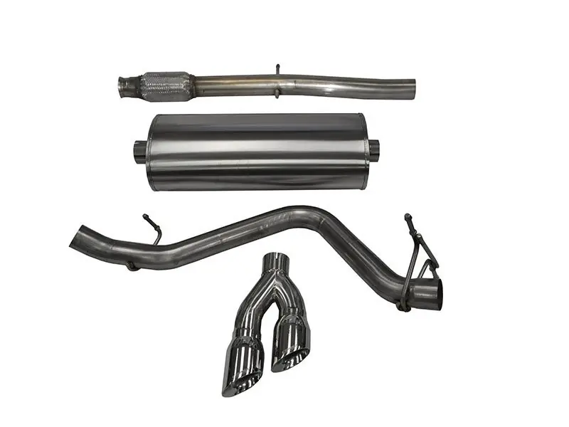 Corsa Touring 3" Cat-Back Exhaust System w/Single Side Exit, Twin 4" Polished Pro Series Tips :: 2014-2018 Silverado & GMC Sierra 1500 5.3L Time-Limited