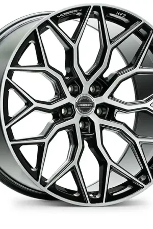 Money Back Guarantee Vossen HF-2 Hybrid Forged Front Wheel, Brushed Gloss Black, Flat Face, 20x9 +32 :: 2015-2026 Mustang