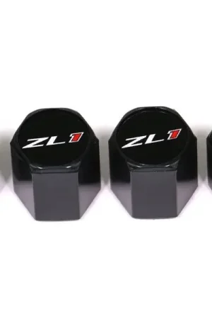 Get Yours Elite Black "ZL1" Valve Stem Caps :: 2012-2024 Camaro