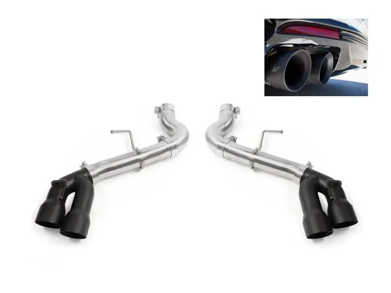 Mishimoto 3" Race Axle-Back Exhaust System, 4" Quad Black Tips :: 2016-2023 Camaro 2.0T Best Seller