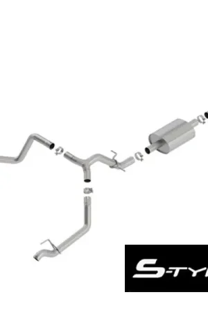 Borla 3" S-Type Cat-Back Single Exhaust w/ Factory Rear Exit, Reuse Factory Tips :: 2019-2026 Silverado & GMC Sierra 1500 5.3L Direct From Manufacturer