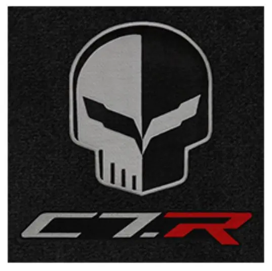 Lloyd 2pc Ultimat Floor Mats, Black w/ Jake Logo & C7.R Logo :: 2014-2019 C7 Corvette Next Day Delivery