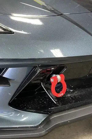 Warranty Included ZL1 Addons Front Premium Tow Hook (Long Threads w/Lock Ring), Black :: 2014-2024 Corvette