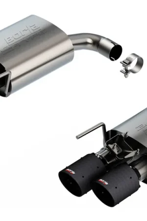Borla 2.5" S-Type Axle-Back Exhaust System w/ 4" Dual Carbon Fiber Tips :: 2024-2026 Ford Mustang GT w/ Active Exhaust Best Choice