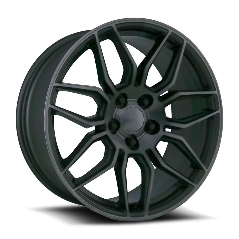FR 401F C8 Z06 Replica Front Wheel, Titanium Machined Face w\\Dark Clear Coat, 19x8.5 :: 2020-2026 C8 Corvette Stingray Last Chance