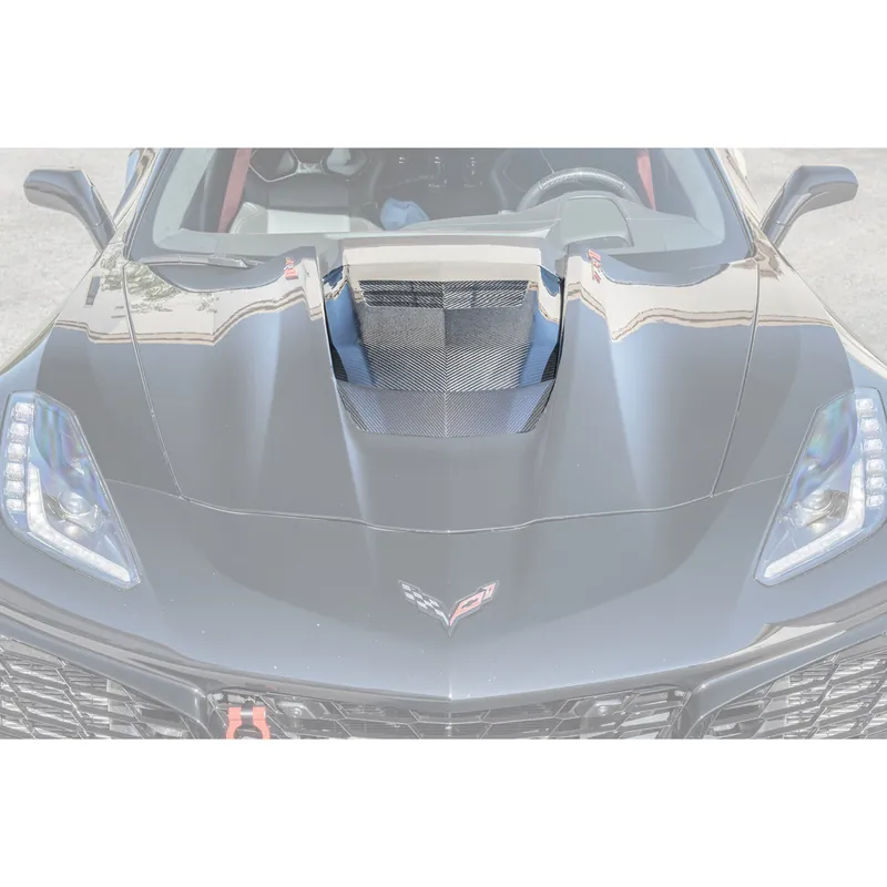 C7 Corvette Hood Cowl Louver Cover, Carbon Fiber :: 2019 Corvette ZR1 Certified