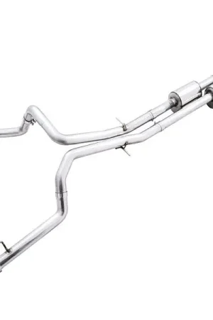 AWE 0FG 3" Cat-Back Exhaust System w/ 4" Quad Diamond Black Tips, Split Rear Exit :: 2019-2026 Silverado & GMC Sierra 1500 6.2L New Release