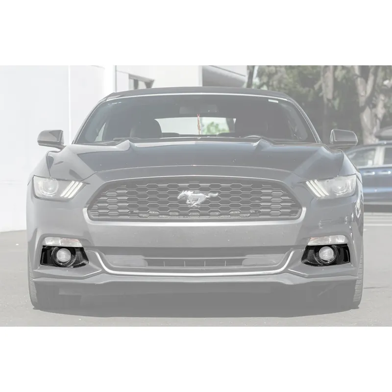 Free Returns S550 Mustang Fog Light Bezel Covers, Carbon Fiber :: 2015-2017 Ford Mustang