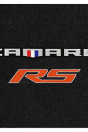Editor’s Pick Lloyd 2pc Front Ultimat Floor Mats, Black Mats w/ Orange Camaro RS Logo :: 2016-2024 Camaro