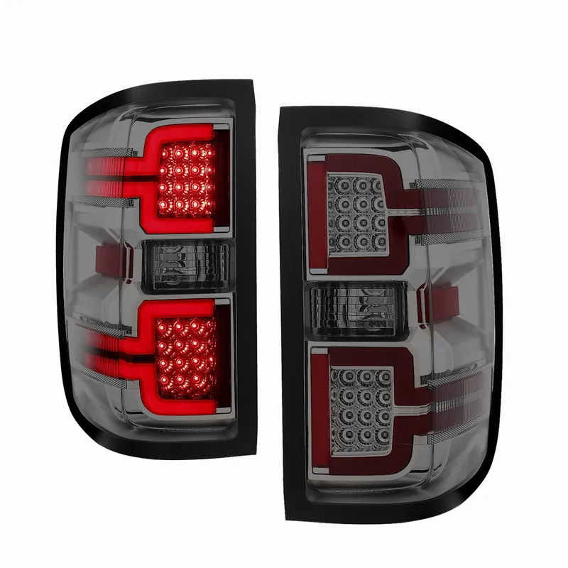 High Quality ANZO Sequential LED Taillights, Chrome Housing, Smoked Lens :: 2014-2018 Silverado 1500