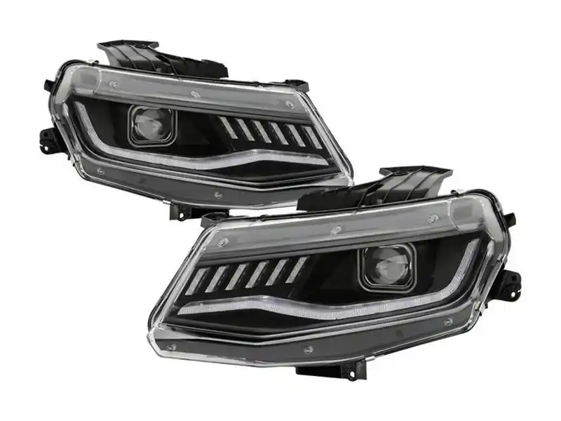 Free Shipping Spyder Signature Series Sequential Headlights, Clear Lens and Black Housing :: 2016-2018 Camaro w/o RS Package