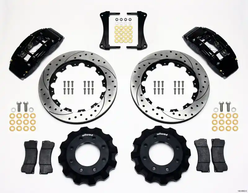 Viral Wilwood TC6R Front 16" Big Brake Kit w/ Drilled & Slotted Rotors & 6 Piston Black Calipers :: 2014-2018 Silverado & GMC Sierra 1500