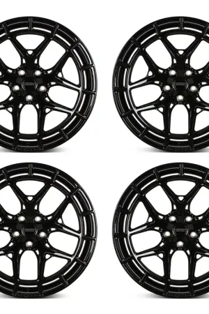 Vossen HFX-1 Hybrid Forged Wheel Set, Gloss Black, 20x9.5 +25/20x10.5 +45 :: 2015-2026 Mustang Holiday Sale