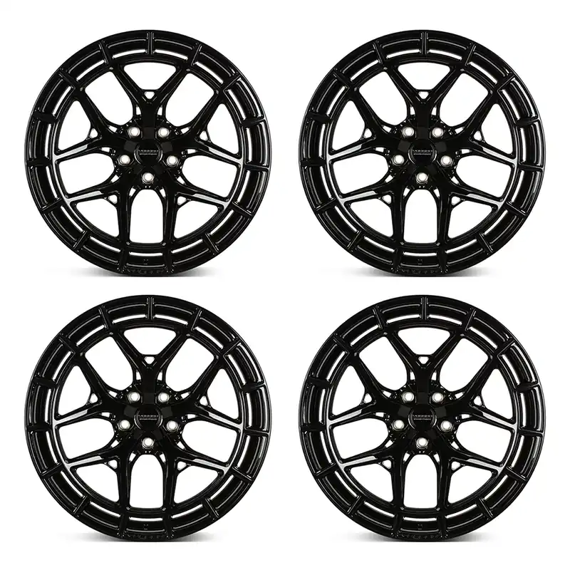 Vossen HFX-1 Hybrid Forged Wheel Set, Gloss Black, 20x9.5 +25/20x10.5 +45 :: 2015-2026 Mustang Holiday Sale