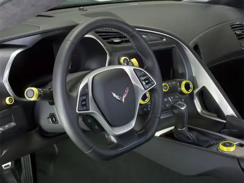 Get Yours American Brother Designs Interior Knob Kit, Color Options :: 2014-2019 C7 Corvette Stingray, Z06 - Clearance