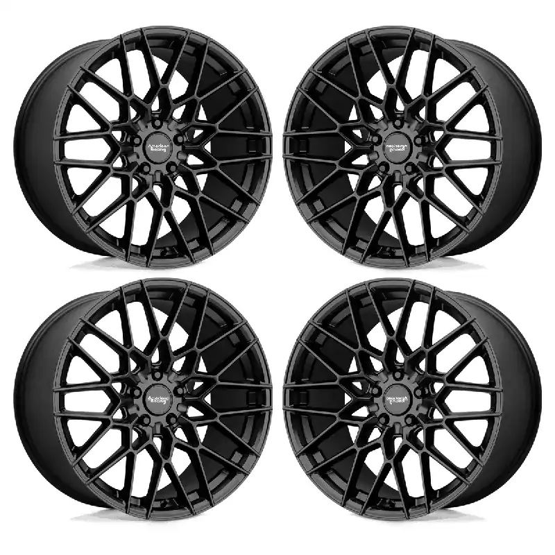 American Racing Barrage Wheel Set, Satin Black, 19x9/19x10 :: 2015-2025 Ford Mustang High Quality