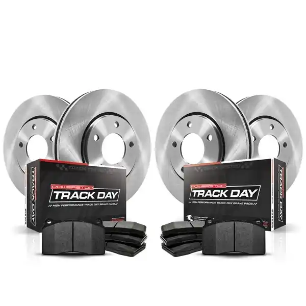 Certified PowerStop Track Day Brake Kit, Front & Rear :: 2015-2020 Ford Mustang V6 & EcoBoost w/ 2 Piston Front Calibers