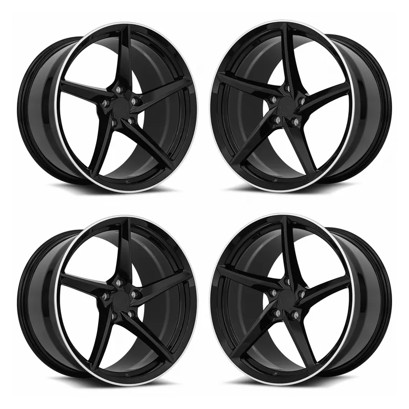 MRR F25 Forged Wheel Set, Gloss Black, 20x10 & 21x13 :: 2023-2026 C8 Corvette Z06 & E-Ray Free Delivery