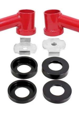 Trusted Brand BMR Level 2 Cradle Bushing Lockout Kit, Aluminum, Red :: 2015-2026 Ford Mustang