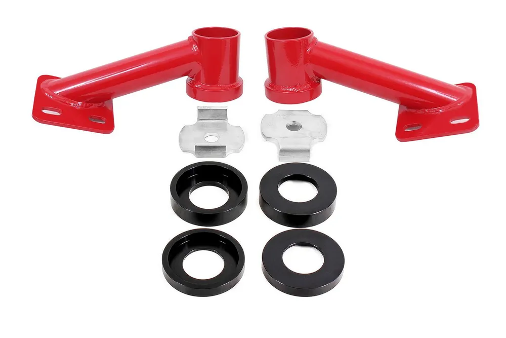 Trusted Brand BMR Level 2 Cradle Bushing Lockout Kit, Aluminum, Red :: 2015-2026 Ford Mustang