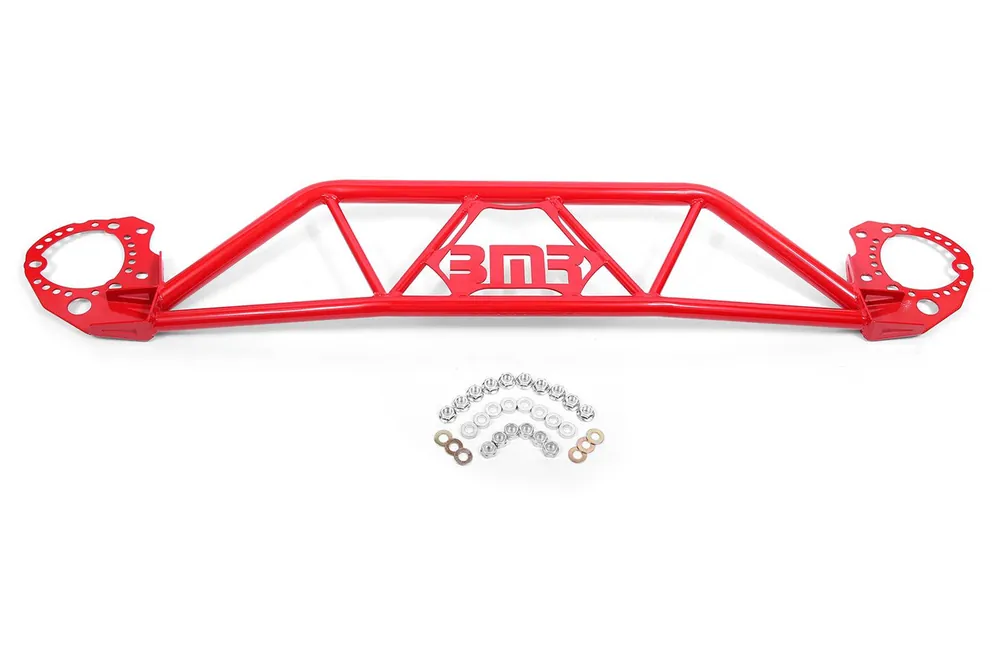 BMR Twin Tube Front Strut Tower Brace, Red :: 2015-2026 Ford Mustang Discount