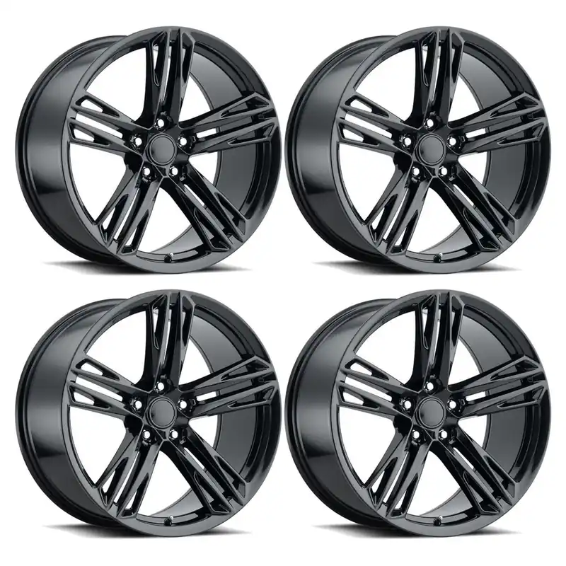 FR 35F ZL1 1LE Replica Wheel Set, Satin Black, 20x9 & 20x10 :: 2010-2024 Camaro Worldwide Shipping