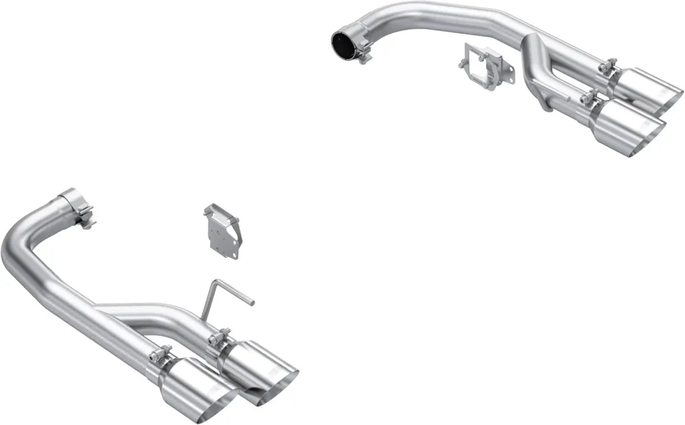 MBRP Armor Pro Race 2.5" Axle-Back Exhaust System w/ 4" Quad Polished Tips :: 2024-2026 Ford Mustang GT w/ Non-Active Exhaust Bulk Order