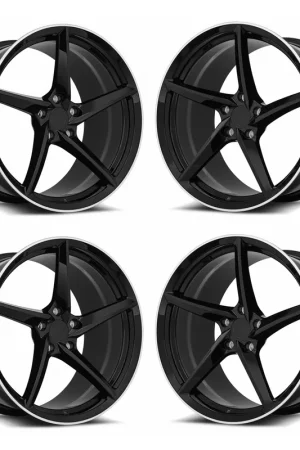 MRR F25 Forged Wheel Set, Gloss Black, 19x8.5 & 20x11 :: 2020-2026 C8 Corvette No Minimum Order