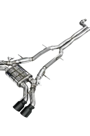 Discount AWE SwitchPath Cat-Back Exhaust w/ 4.5" Quad Diamond Black Tips :: 2022-2026 Cadillac CT4-V Blackwing