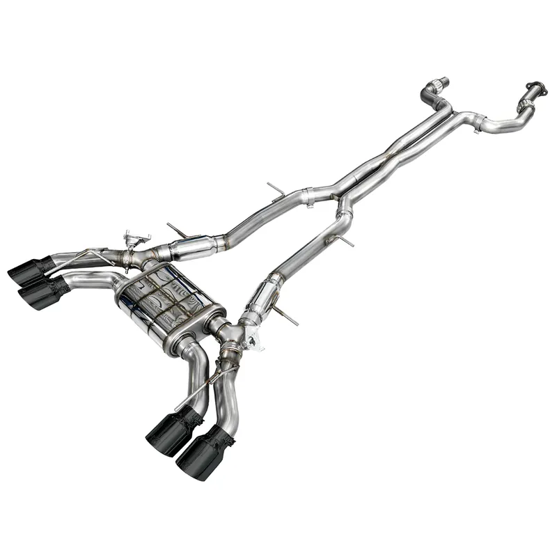 Discount AWE SwitchPath Cat-Back Exhaust w/ 4.5" Quad Diamond Black Tips :: 2022-2026 Cadillac CT4-V Blackwing