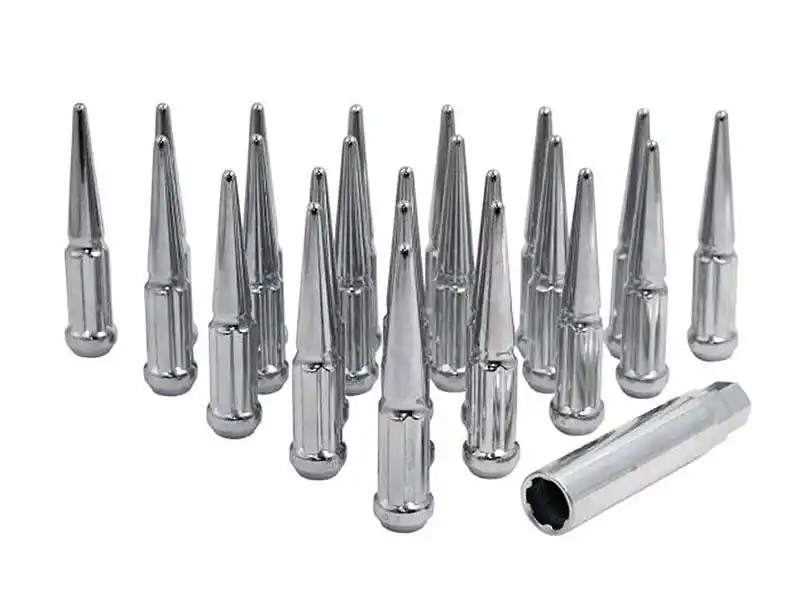 Secure Checkout Factory Reproductions Spline Spike Lug Nuts, 12mm x 1.5, Chrome :: 2005-2019 Corvette