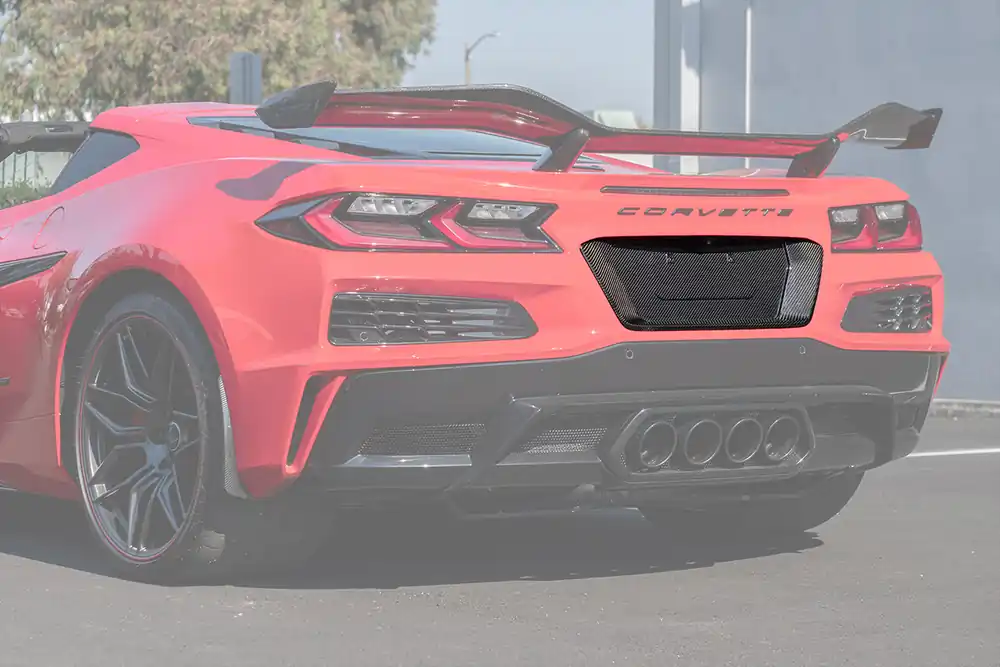 Low Price C8 Corvette License Plate Backing Cover, Carbon Fiber :: 2023-2026 Corvette C8 E-Ray & Z06